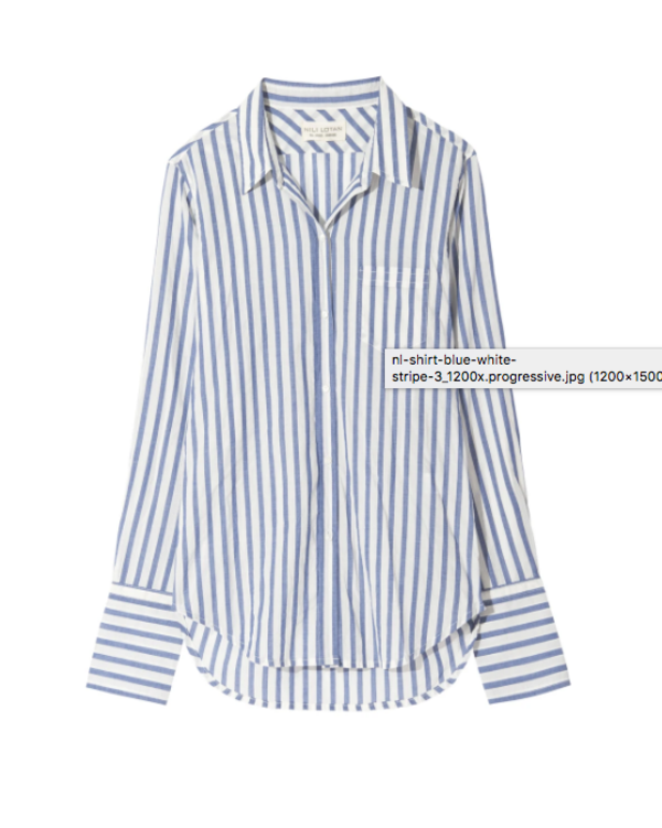 Nili Lotan Shirt - Blue/White Stripe Nili Lotan Shirt - Blue/White Stripe