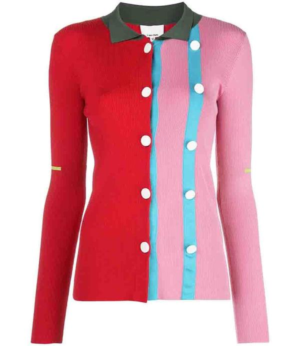 I am Chen Button Cardigan Contrast Cardigan - Pink I am Chen Button Cardigan Contrast Cardigan - Pink