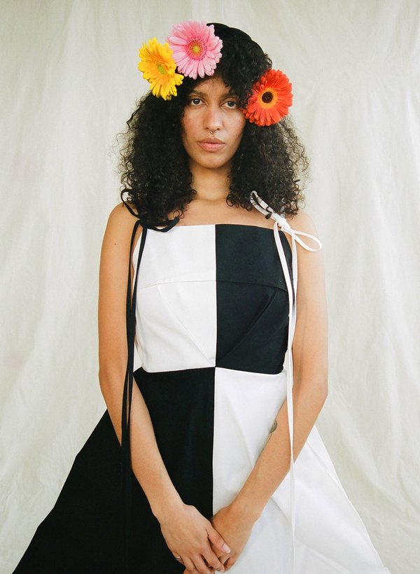 slim fit dress slacks Zapaka Women Black and White Satin Long Formal Dress A Line V Neck Ruffled Half Sleeves Graduation Dress, White+Black / US22W main image 0
