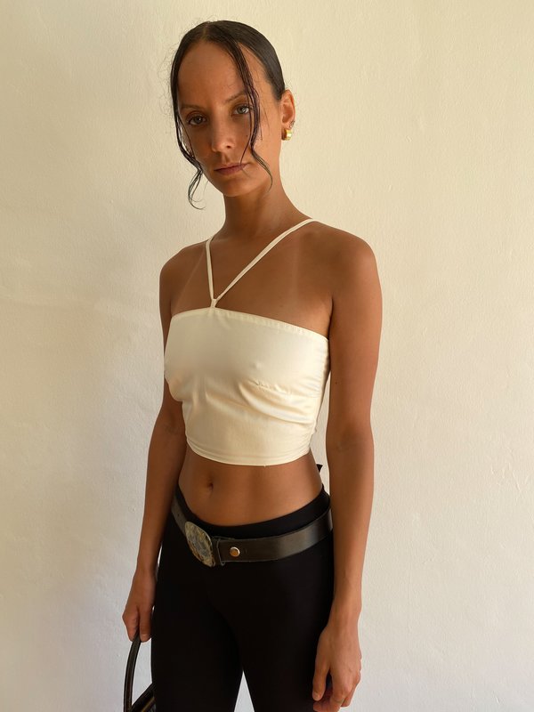 Lisa Says Gah Simone Halter Top - Ivory Lisa Says Gah Simone Halter Top - Ivory