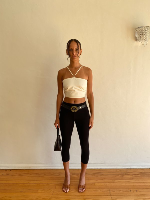 Lisa Says Gah Simone Halter Top - Ivory Lisa Says Gah Simone Halter Top - Ivory