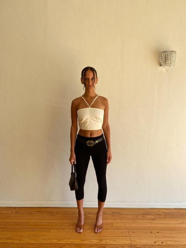 Lisa Says Gah Simone Halter Top - Ivory Lisa Says Gah Simone Halter Top - Ivory