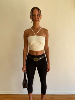 Lisa Says Gah Simone Halter Top - Ivory Lisa Says Gah Simone Halter Top - Ivory
