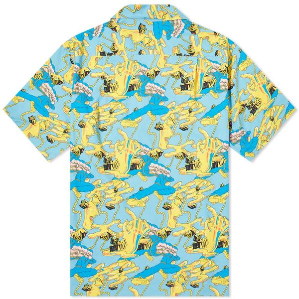 Brain Dead Jonny Negron Bondage Printed Short Sleeve Hawaiian Shirt - Blue Brain Dead Jonny Negron Bondage Printed Short Sleeve Hawaiian Shirt - Blue