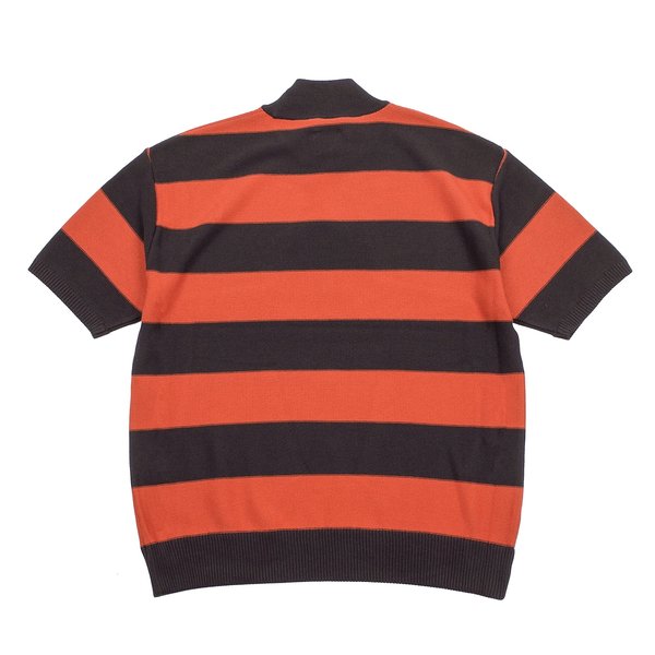 Needles S/S U Mock Neck Sweater - Charcoal Stripe Needles S/S U Mock Neck Sweater - Charcoal Stripe