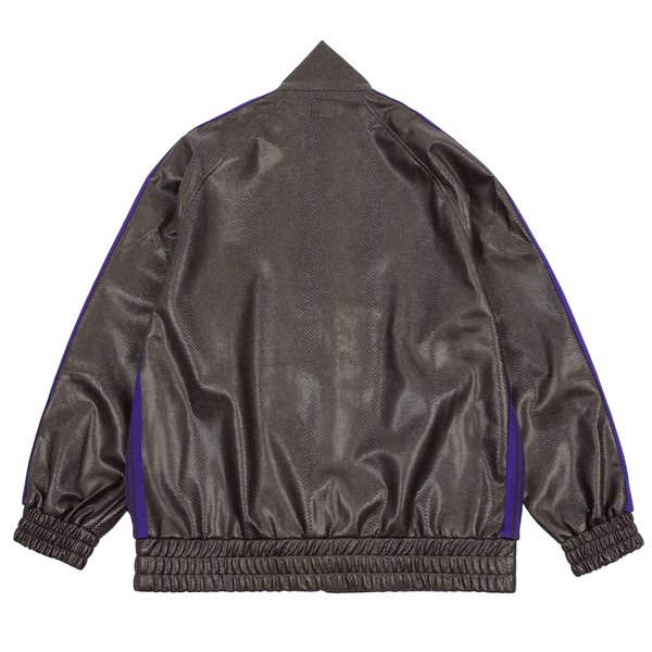 Needles Synthetic Leather/Python Track Jacket - Grey Needles Synthetic Leather/Python Track Jacket - Grey