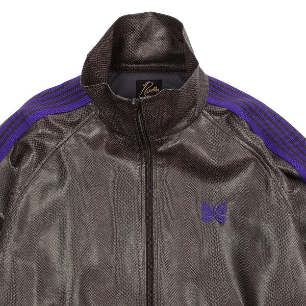 Needles Synthetic Leather/Python Track Jacket - Grey Needles Synthetic Leather/Python Track Jacket - Grey