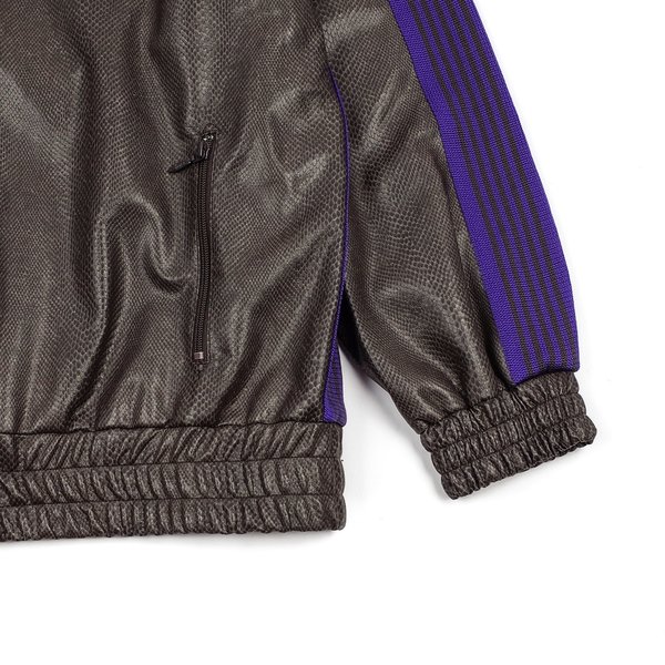 Needles Synthetic Leather/Python Track Jacket - Grey Needles Synthetic Leather/Python Track Jacket - Grey