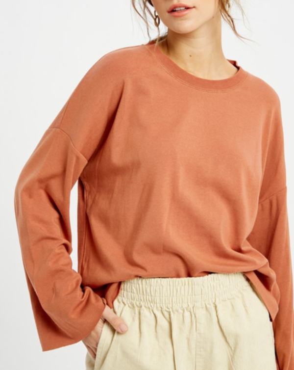Wishlist Round Neck Longsleeve - Clay Wishlist Round Neck Longsleeve - Clay