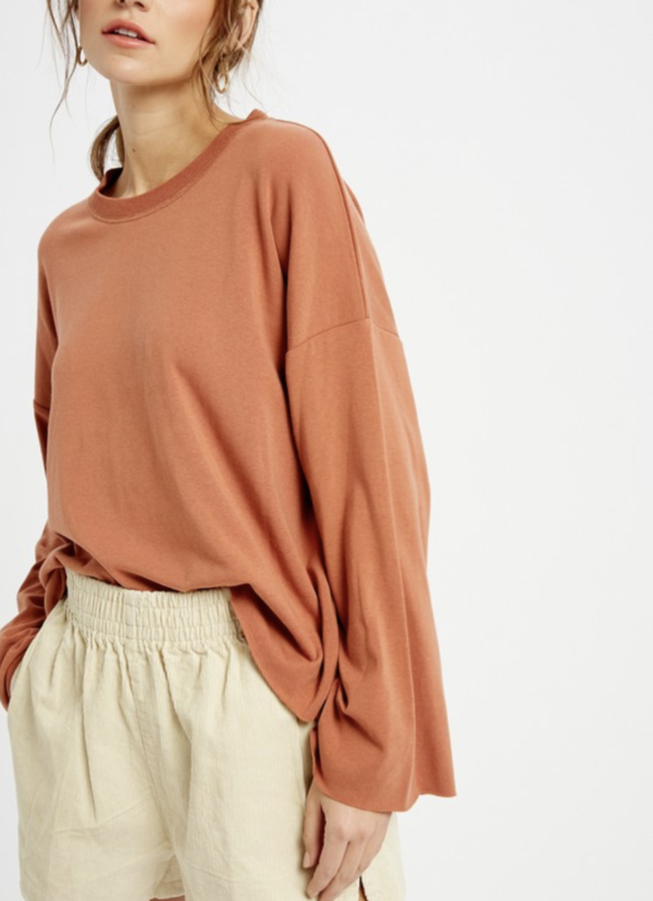 Wishlist Round Neck Longsleeve - Clay Wishlist Round Neck Longsleeve - Clay