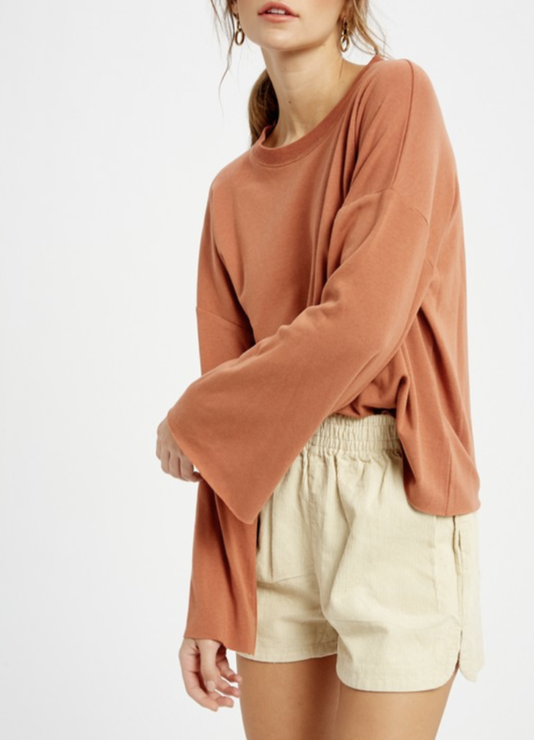 Wishlist Round Neck Longsleeve - Clay Wishlist Round Neck Longsleeve - Clay