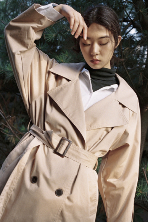 AMONG SEOUL Oversized Trench Coat- Black AMONG SEOUL Oversized Trench Coat- Black