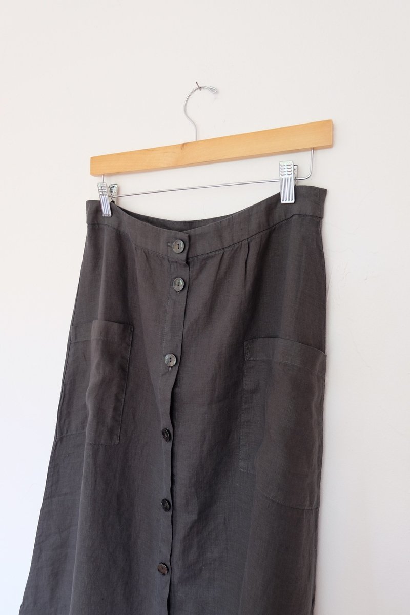 Filosofia Lily Button Down Skirt - Ink