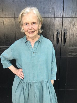 ICHI ANTIQUITES Linen Color Dye Dress - Green ICHI ANTIQUITES Linen Color Dye Dress - Green