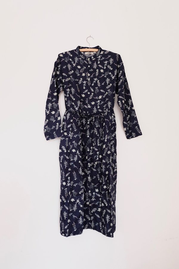 Ichi Antiquités Linen Flower Dress Ichi Antiquités Linen Flower Dress