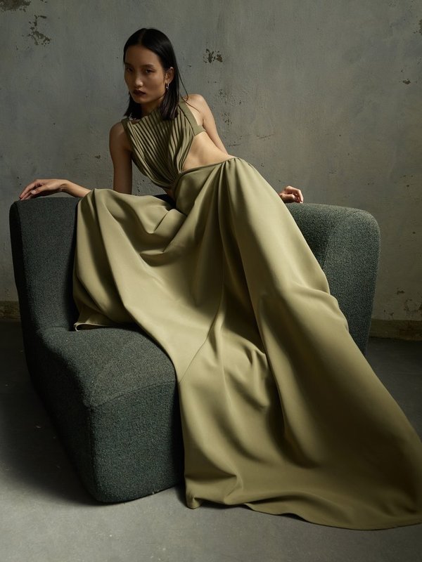 PARIS GEORGIA Max Dress Slinky Suit - Moss | Garmentory