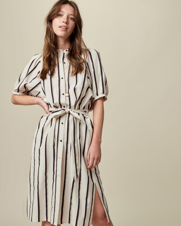 knee length dresses for ladies Danny Midi Linen Dress