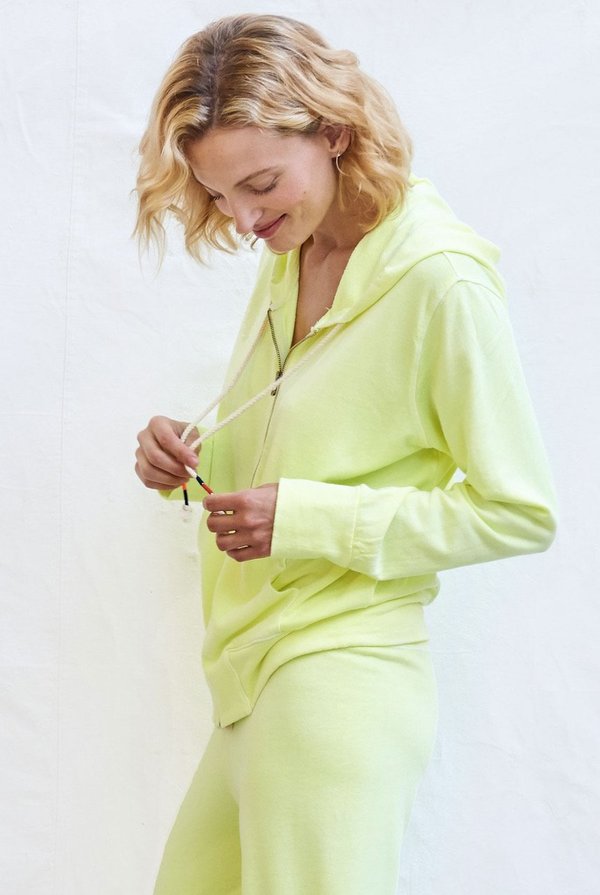 Sundry Zip Hoodie - Pigment Pop Lime Sundry Zip Hoodie - Pigment Pop Lime