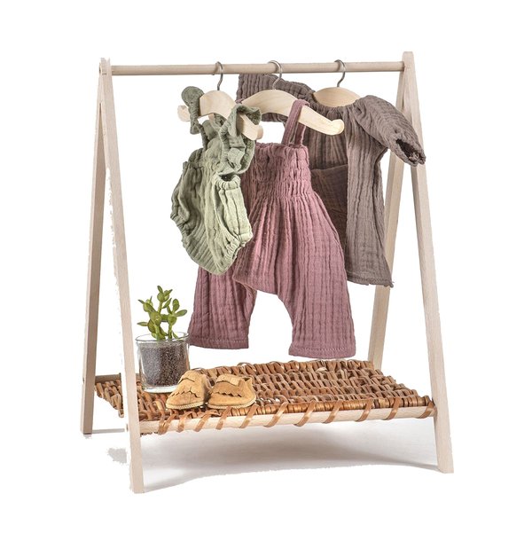 Kids Minikane Doll Wooden Cloth Rack Kids Minikane Doll Wooden Cloth Rack