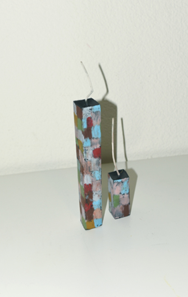 Crying Clover Mother and Child Candles - Aquamarine/Multi Check Crying Clover Mother and Child Candles - Aquamarine/Multi Check