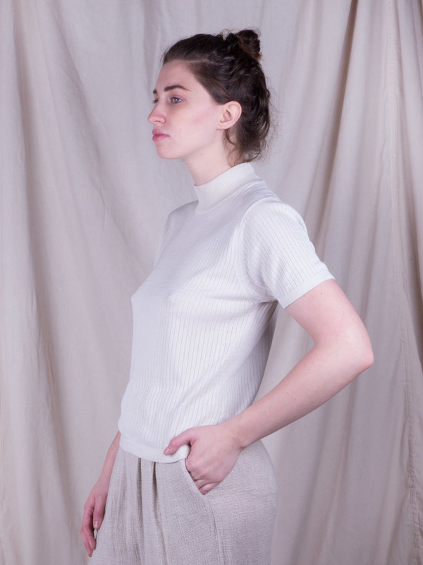 DUO NYC Vintage Rib Silk Mockneck DUO NYC Vintage Rib Silk Mockneck