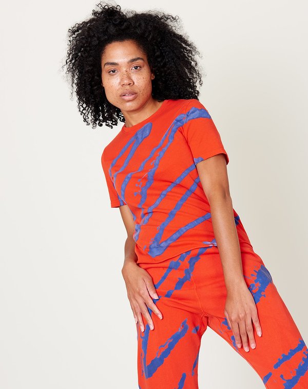 Raquel Allegra Boy Tee - Red Blue Paint Raquel Allegra Boy Tee - Red Blue Paint