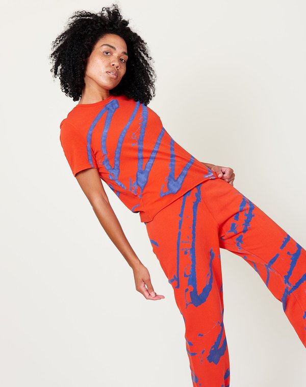 Raquel Allegra Boy Tee - Red Blue Paint Raquel Allegra Boy Tee - Red Blue Paint