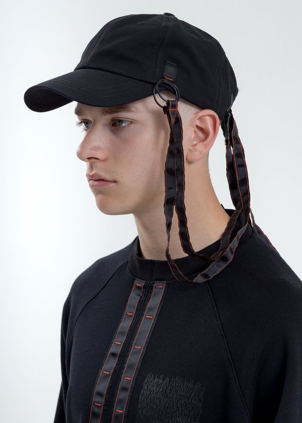 Komakino Baseball Cap With Tape - Black Komakino Baseball Cap With Tape - Black