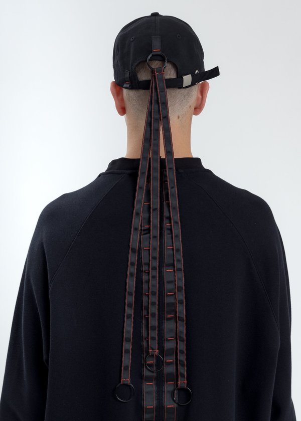 Komakino Baseball Cap With Tape - Black Komakino Baseball Cap With Tape - Black