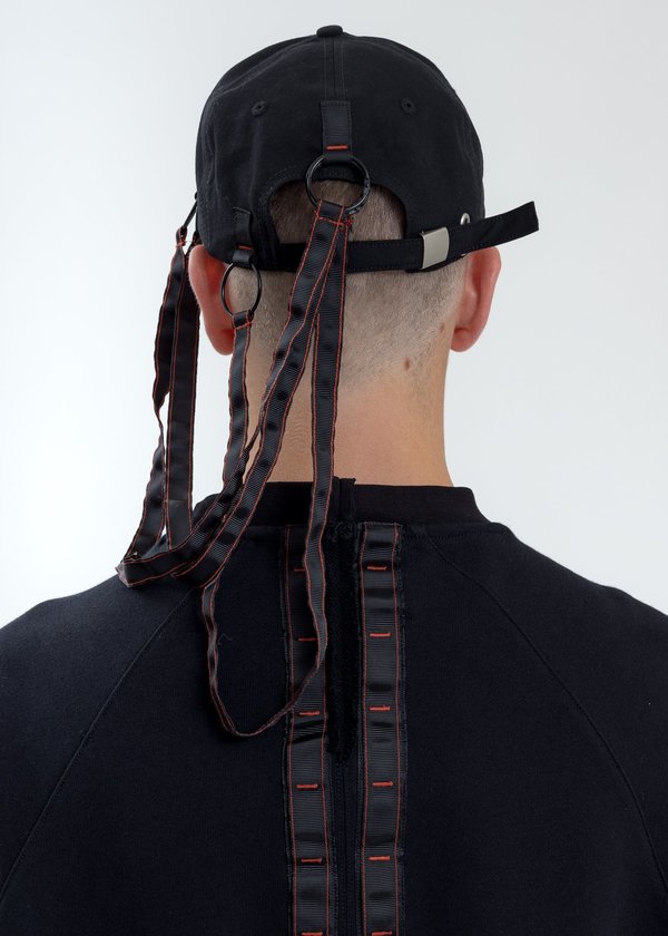 Komakino Baseball Cap With Tape - Black Komakino Baseball Cap With Tape - Black