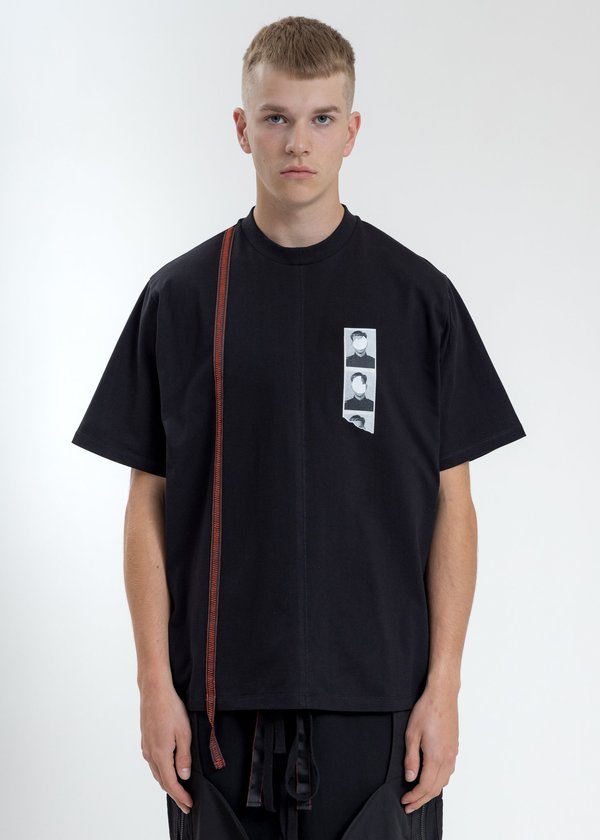 Komakino Boxy Fit T-Shirt With Tape - Black Komakino Boxy Fit T-Shirt With Tape - Black