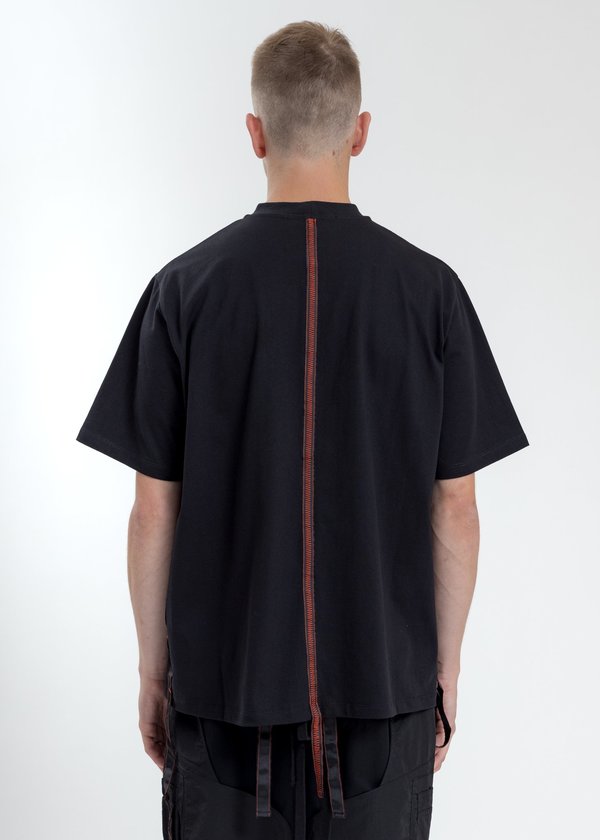 Komakino Boxy Fit T-Shirt With Tape - Black Komakino Boxy Fit T-Shirt With Tape - Black