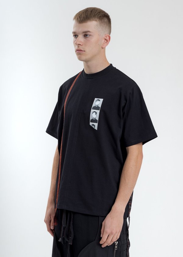 Komakino Boxy Fit T-Shirt With Tape - Black Komakino Boxy Fit T-Shirt With Tape - Black