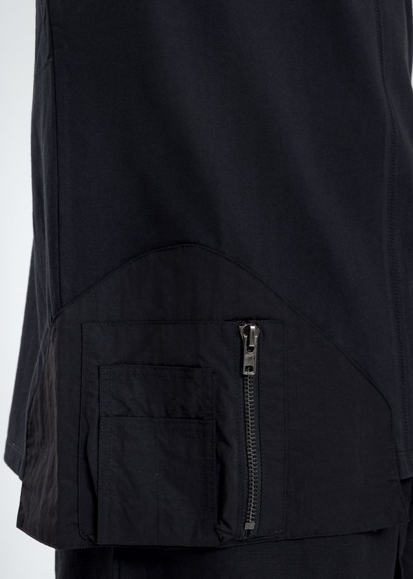 Komakino Loose Fit T-Shirt With Nylon Pocket - Black Komakino Loose Fit T-Shirt With Nylon Pocket - Black