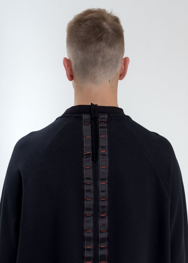 Komakino Oversized Crewneck With Tape - Black Komakino Oversized Crewneck With Tape - Black