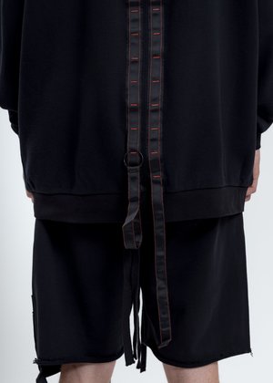 Komakino Oversized Crewneck With Tape - Black Komakino Oversized Crewneck With Tape - Black