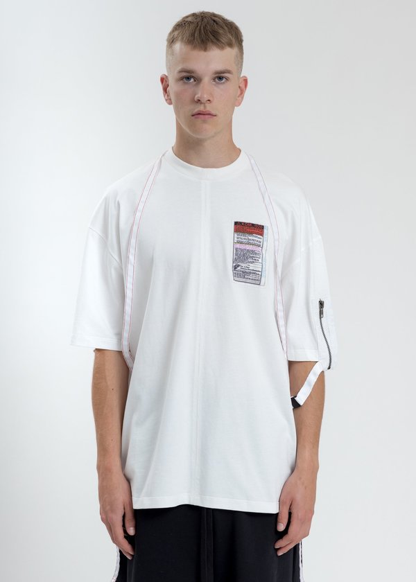 Komakino Green Loose Fit T-Shirt With Nylon Pocket And Tape Komakino Green Loose Fit T-Shirt With Nylon Pocket And Tape
