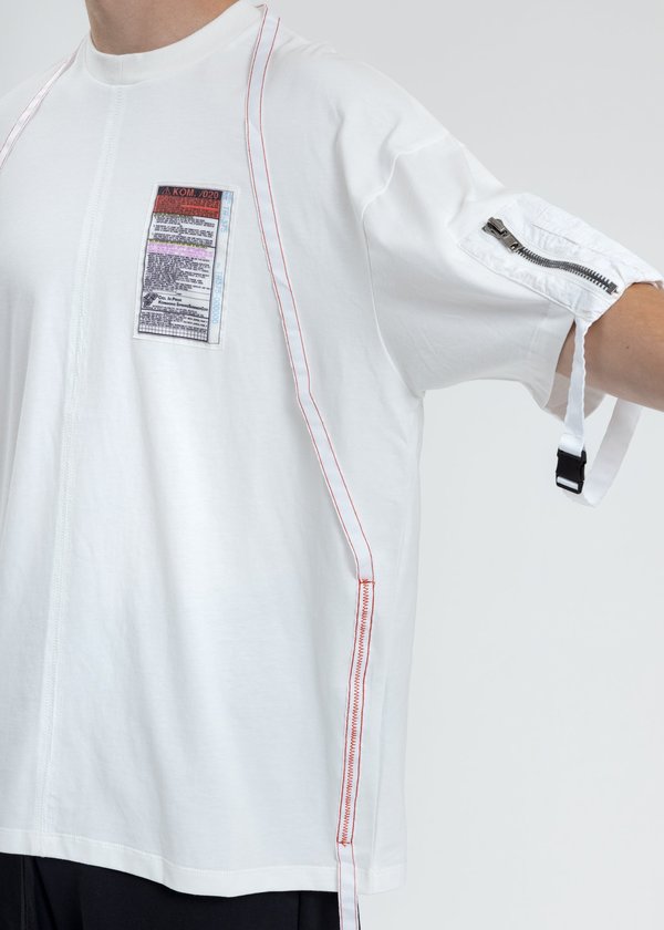 Komakino Green Loose Fit T-Shirt With Nylon Pocket And Tape Komakino Green Loose Fit T-Shirt With Nylon Pocket And Tape