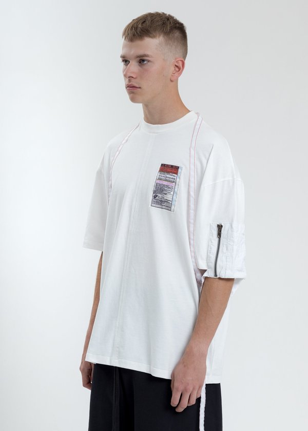 Komakino Green Loose Fit T-Shirt With Nylon Pocket And Tape Komakino Green Loose Fit T-Shirt With Nylon Pocket And Tape