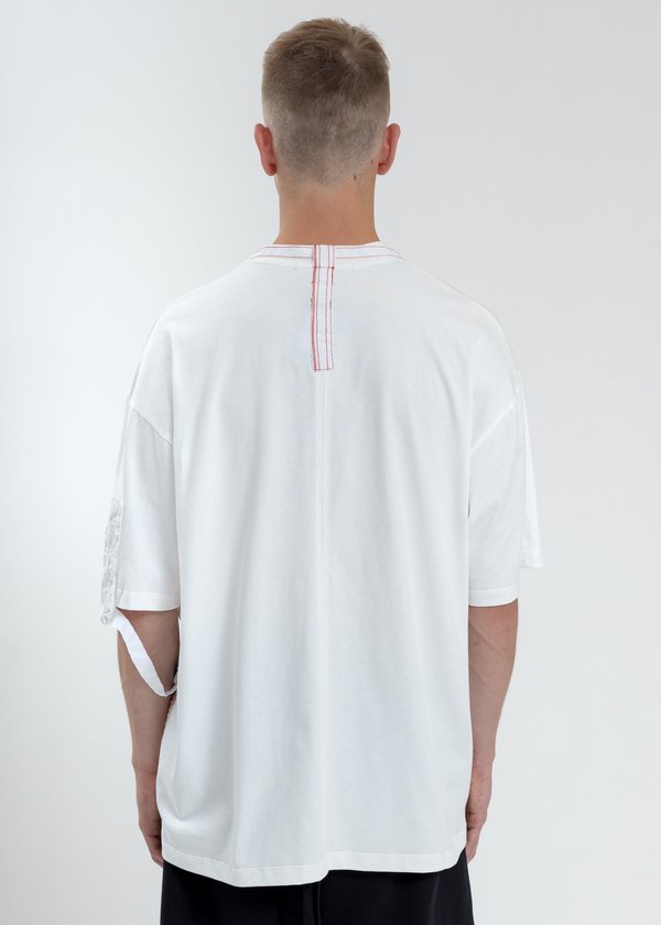 Komakino Green Loose Fit T-Shirt With Nylon Pocket And Tape Komakino Green Loose Fit T-Shirt With Nylon Pocket And Tape