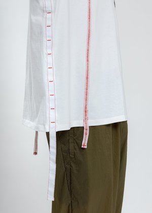 Komakino Boxy Fit T-Shirt With Tape - White Komakino Boxy Fit T-Shirt With Tape - White
