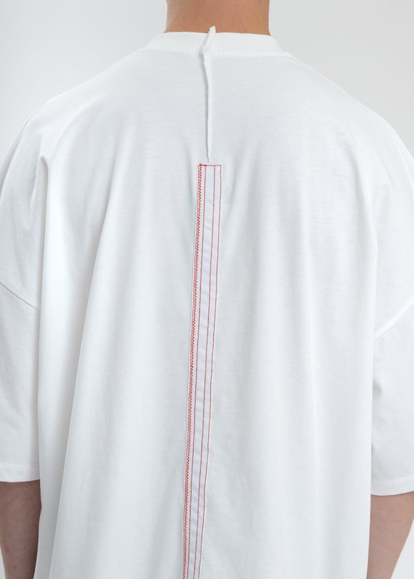 Komakino Oversized T-Shirt With Nylon Pocket - White Komakino Oversized T-Shirt With Nylon Pocket - White