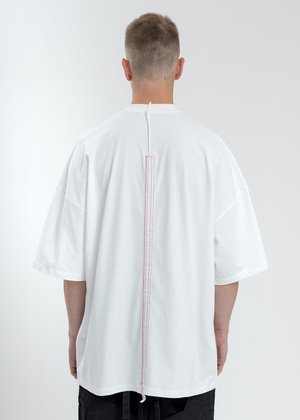 Komakino Oversized T-Shirt With Nylon Pocket - White Komakino Oversized T-Shirt With Nylon Pocket - White