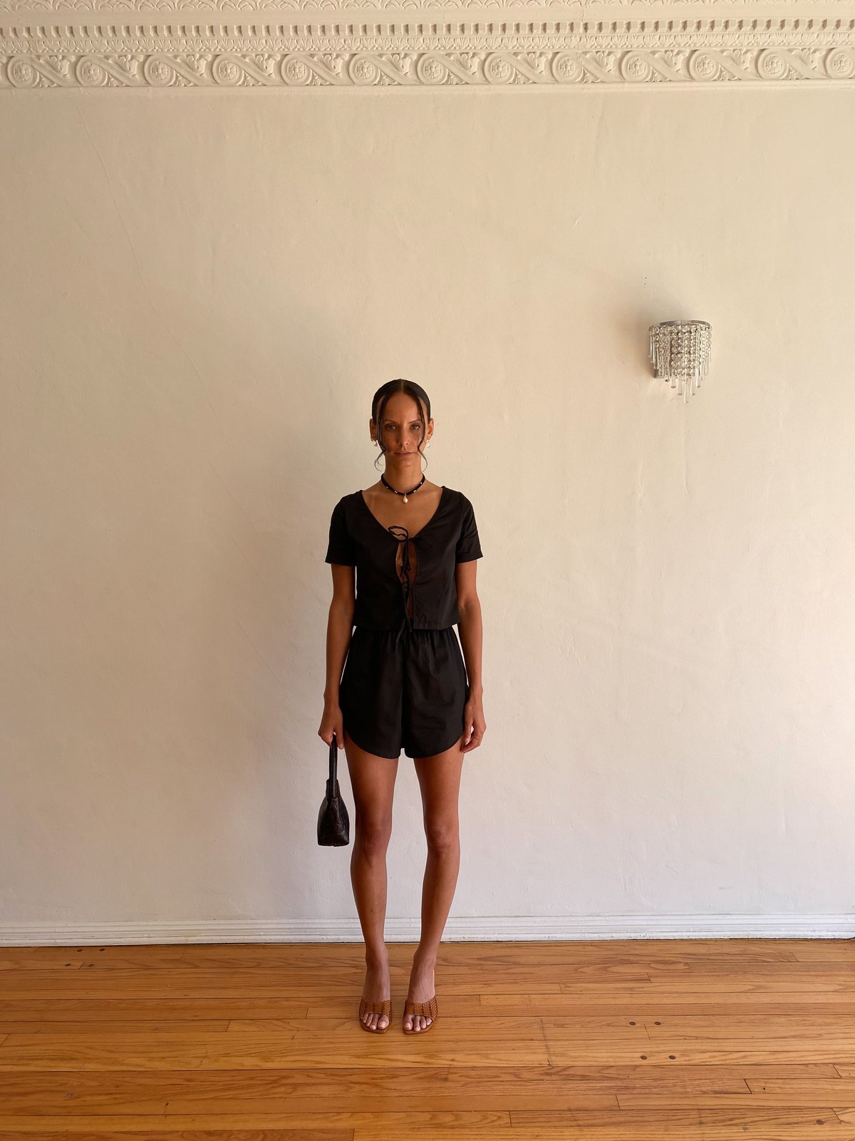 Lisa Says Gah Capri Set - Black Satin - Image 8 of 8