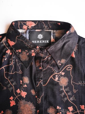 Berenik SHORT SLEEVELESS RAYON BLOUSE - black/rust print Berenik SHORT SLEEVELESS RAYON BLOUSE - black/rust print