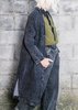 Berenik COAT LONG REVERS - DENIM washed black - Thumbnail 5