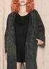 Berenik COAT LONG REVERS - DENIM washed black - Thumbnail 16