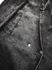 Berenik COAT LONG REVERS - DENIM washed black - Thumbnail 26