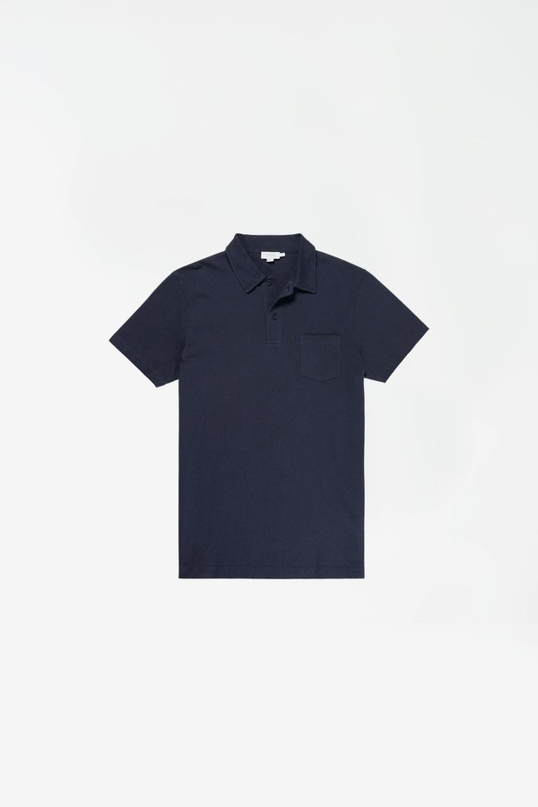 Sunspel Short Sleeve Riviera Polo - Navy Sunspel Short Sleeve Riviera Polo - Navy
