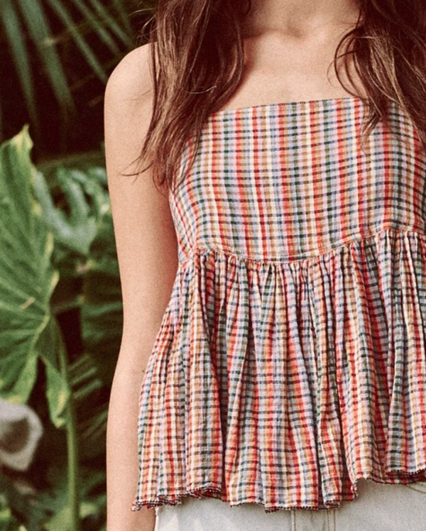 The Great. The Dainty Cami - Midsummer Plaid The Great. The Dainty Cami - Midsummer Plaid